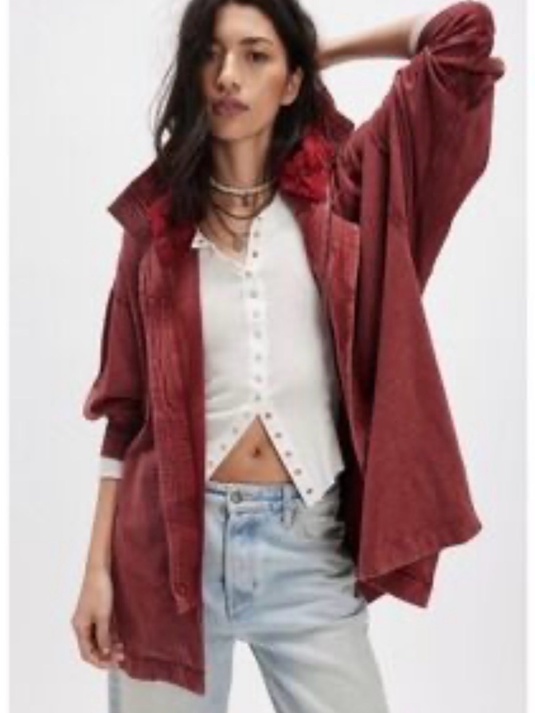 Nwt - Free People Fp One Cedar Faux Fur Lined Hoodie